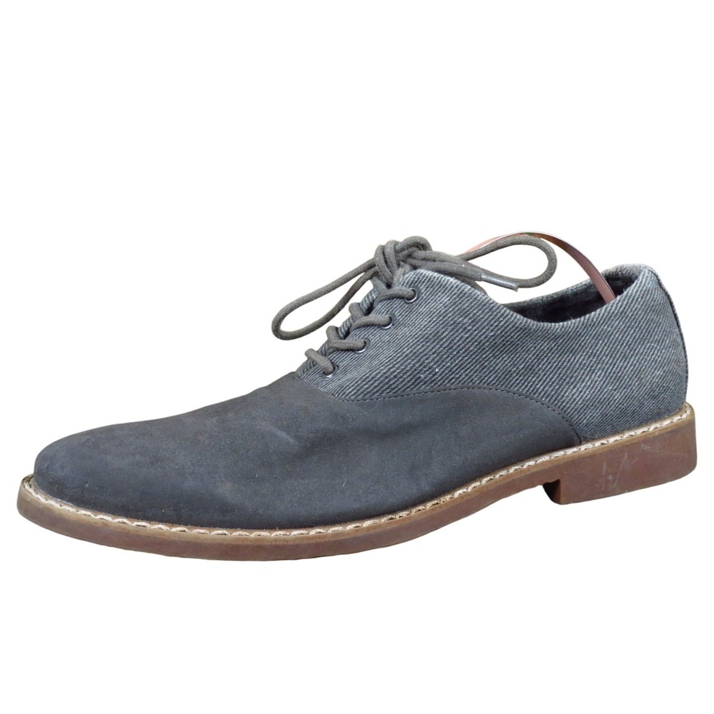 Aldo Men Casual Oxford Shoes Size 8 Everyday Walking Gray Fabric Synthetic